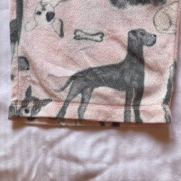 Pink Dog Print Fuzzy PJ pants - Picture 8 of 11